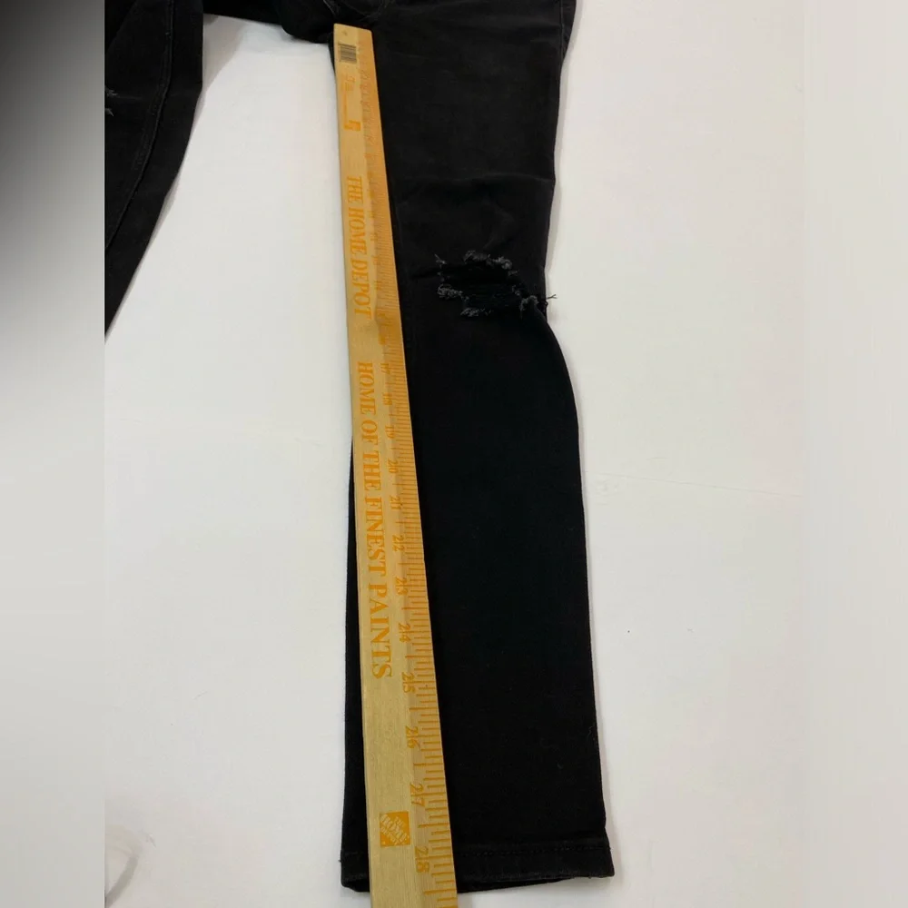 Hollister Distressed Mid Rise Super Skinny Classic Stretch Black Jeans size 5R - Picture 13 of 13